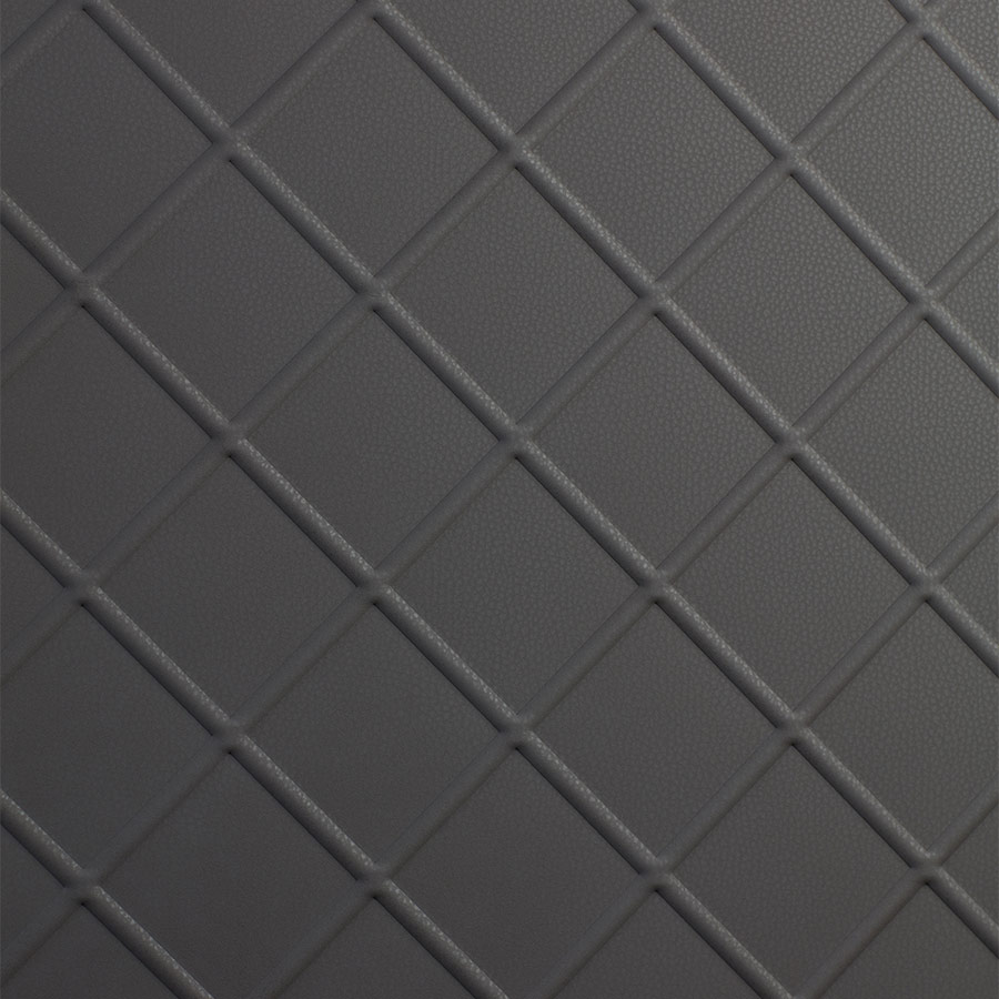 Panneau décoratif WallFace aspect cuir 19764 CORD Charcoal Light Antigrav gris