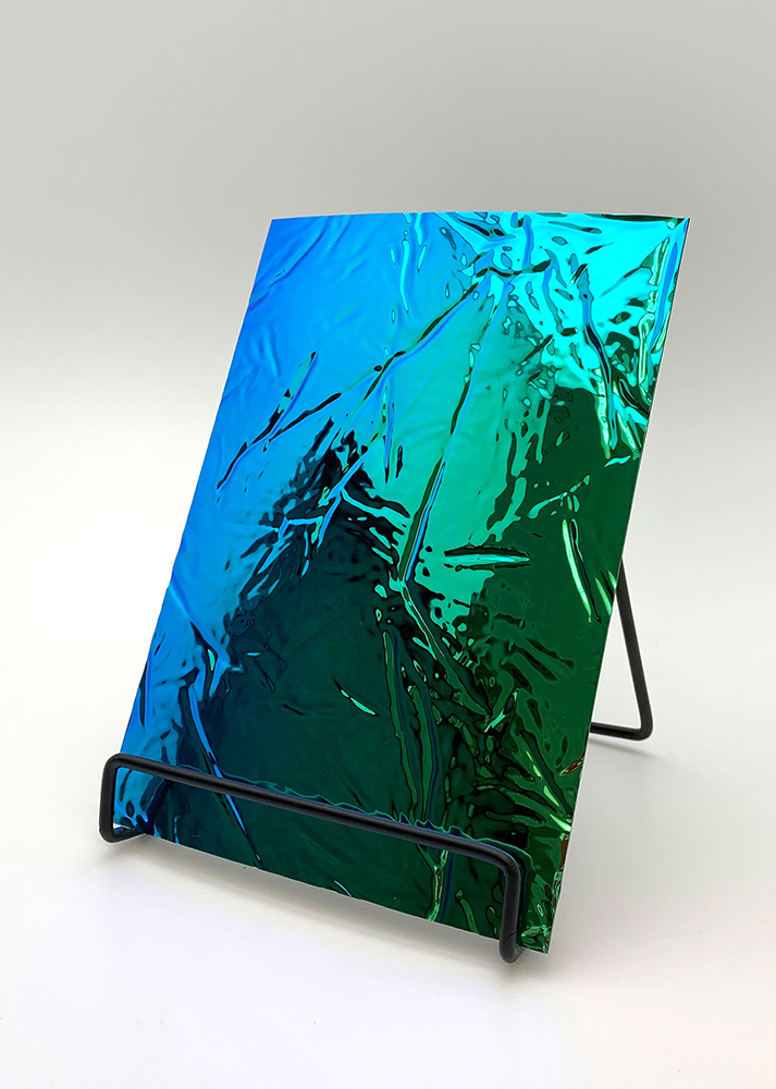 Panneau mural WallFace 3D aspect métal 29085 CREPA Aqua autoadhésif bleu vert Panneau mural WallFace 3D aspect métal 29085 CREPA Aqua autoadhésif bleu vert