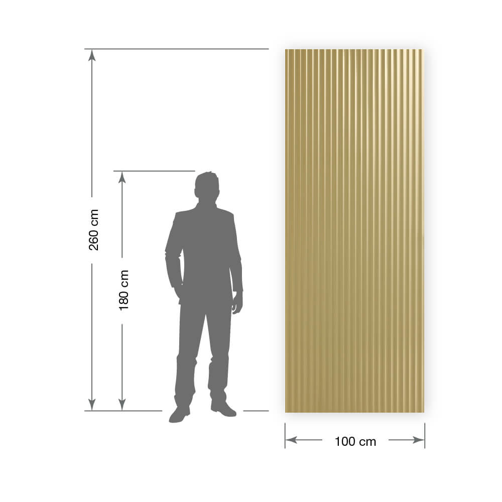 Panneau mural WallFace 3D aspect métal 30955 PILLAR Fashion Gold AR autoadhésif or Panneau mural WallFace 3D aspect métal 30955 PILLAR Fashion Gold AR autoadhésif or