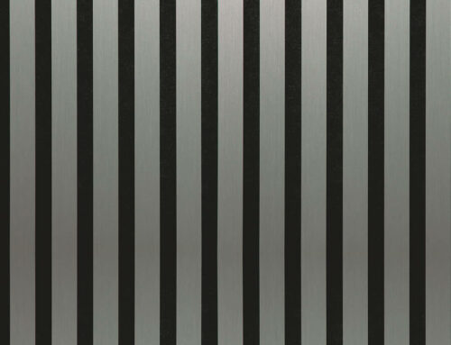 Panneau acoustique WallFace aspect à lamelles 31133 Green Steel brushed AR argent noir