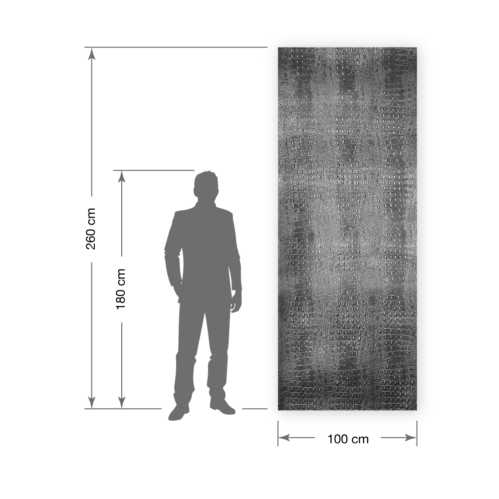 Panneau décoratif WallFace 3D aspect cuir 13521 CROCO Smoke PF auto-adhésif gris argent Panneau décoratif WallFace 3D aspect cuir 13521 CROCO Smoke PF auto-adhésif gris argent