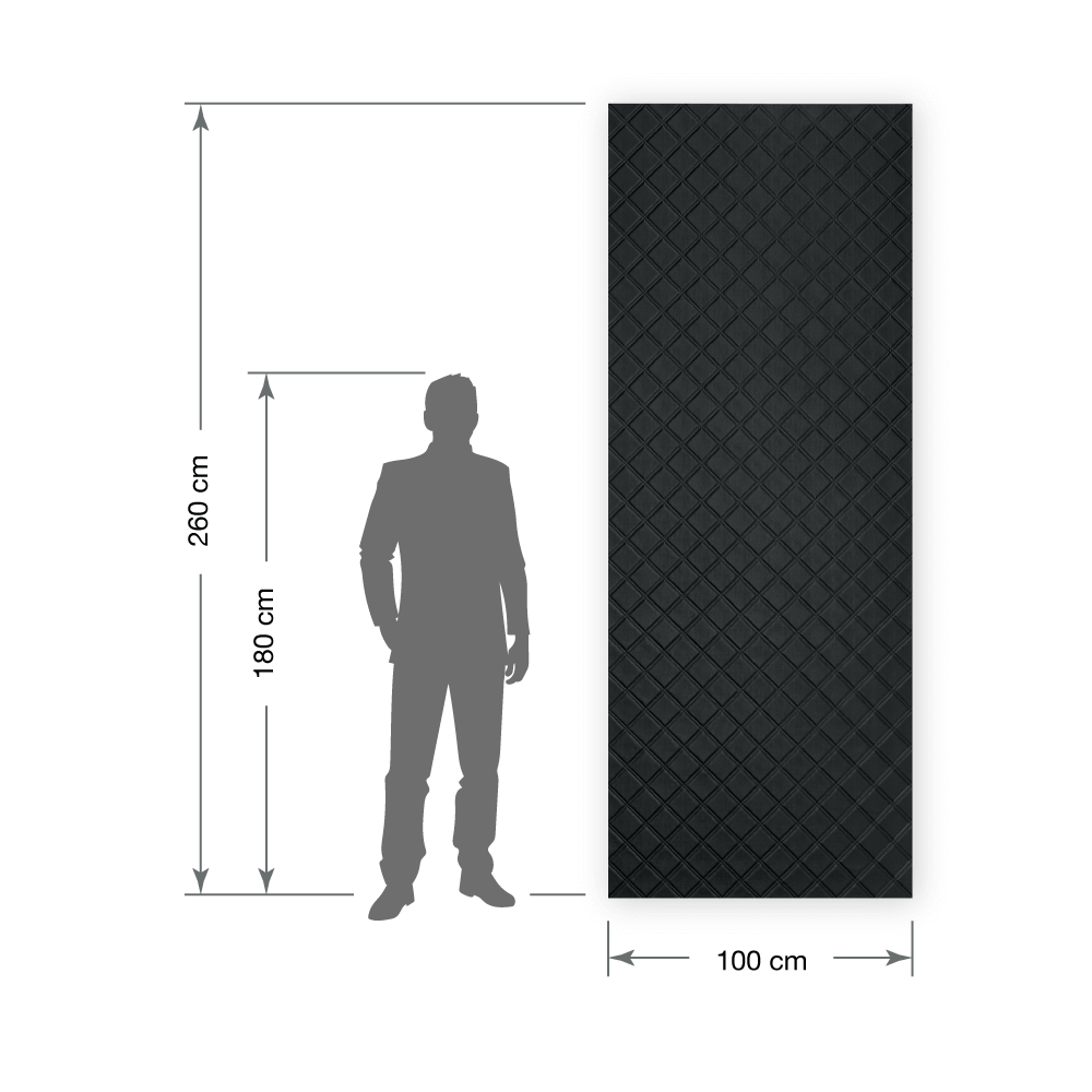 Revêtement mural WallFace 3D aspect cuir 15030 ROMBO 85 Nero matt auto-adhésif noir Revêtement mural WallFace 3D aspect cuir 15030 ROMBO 85 Nero matt auto-adhésif noir