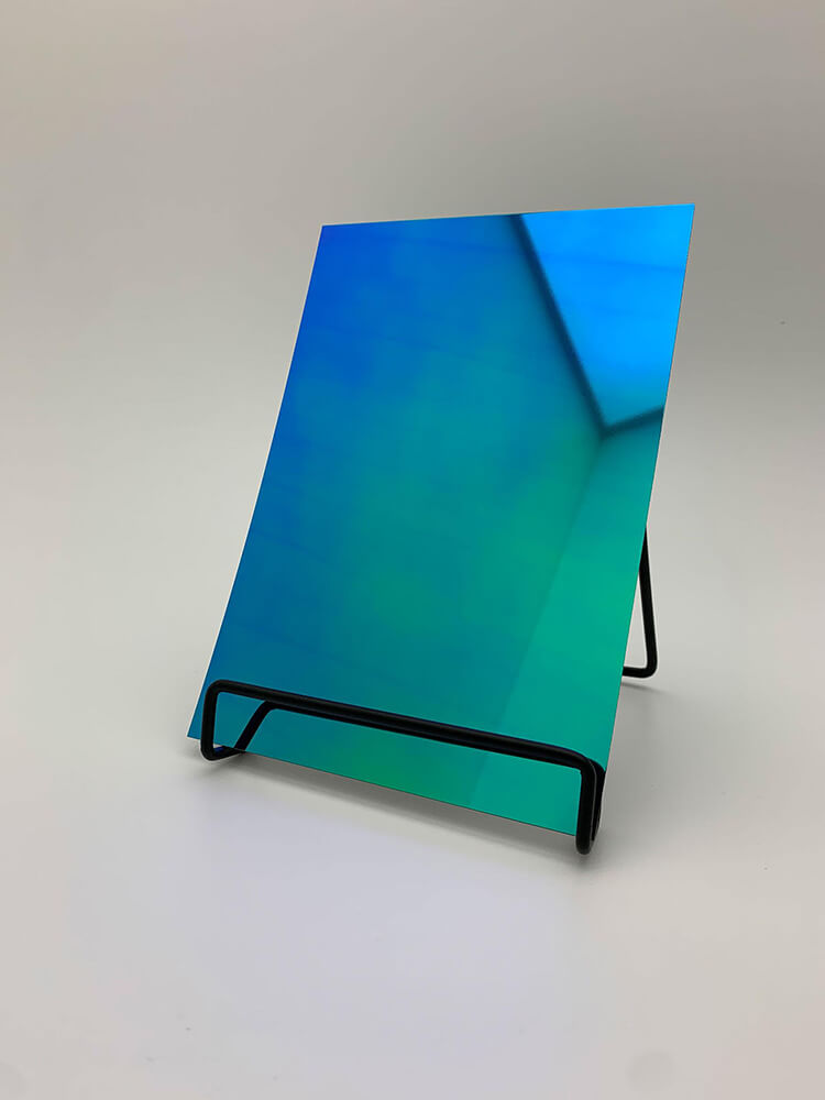 Panneau décoratif WallFace aspect miroir 18443 Aqua auto-adhésif bleu vert Panneau décoratif WallFace aspect miroir 18443 Aqua auto-adhésif bleu vert