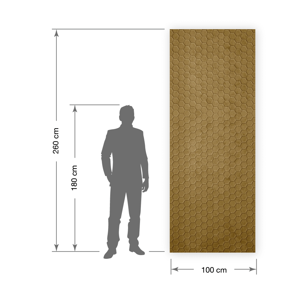 Panneau décoratif WallFace nid d’abeille aspect textile 22711 COMB VELVET Curry auto-adhésif jaune or Panneau décoratif WallFace nid d'abeille aspect textile 22711 COMB VELVET Curry auto-adhésif jaune or