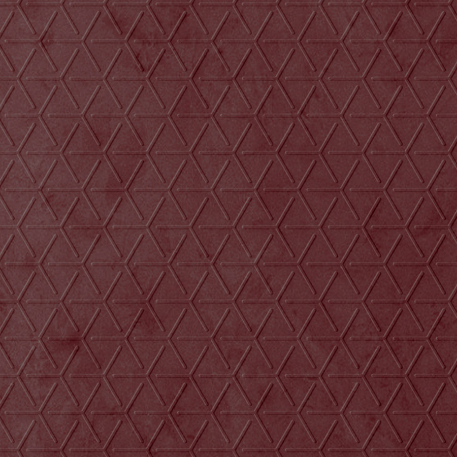 Panneau décoratif WallFace 3D aspect textile 22719 CUBE VELVET Bordeaux auto-adhésif rouge