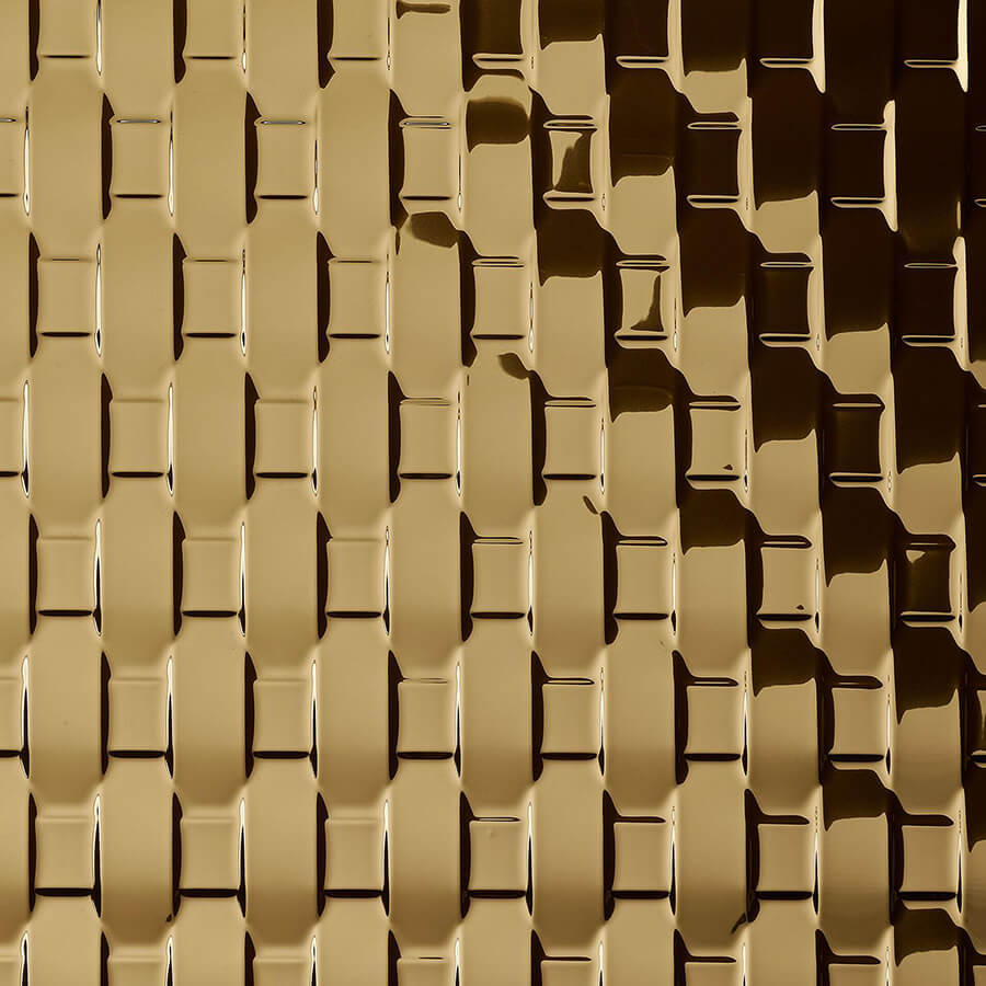 Revêtement mural WallFace 3D aspect métal 24955 RATTAN 20 Gold auto-adhésif or Revêtement mural WallFace 3D aspect métal 24955 RATTAN 20 Gold auto-adhésif or