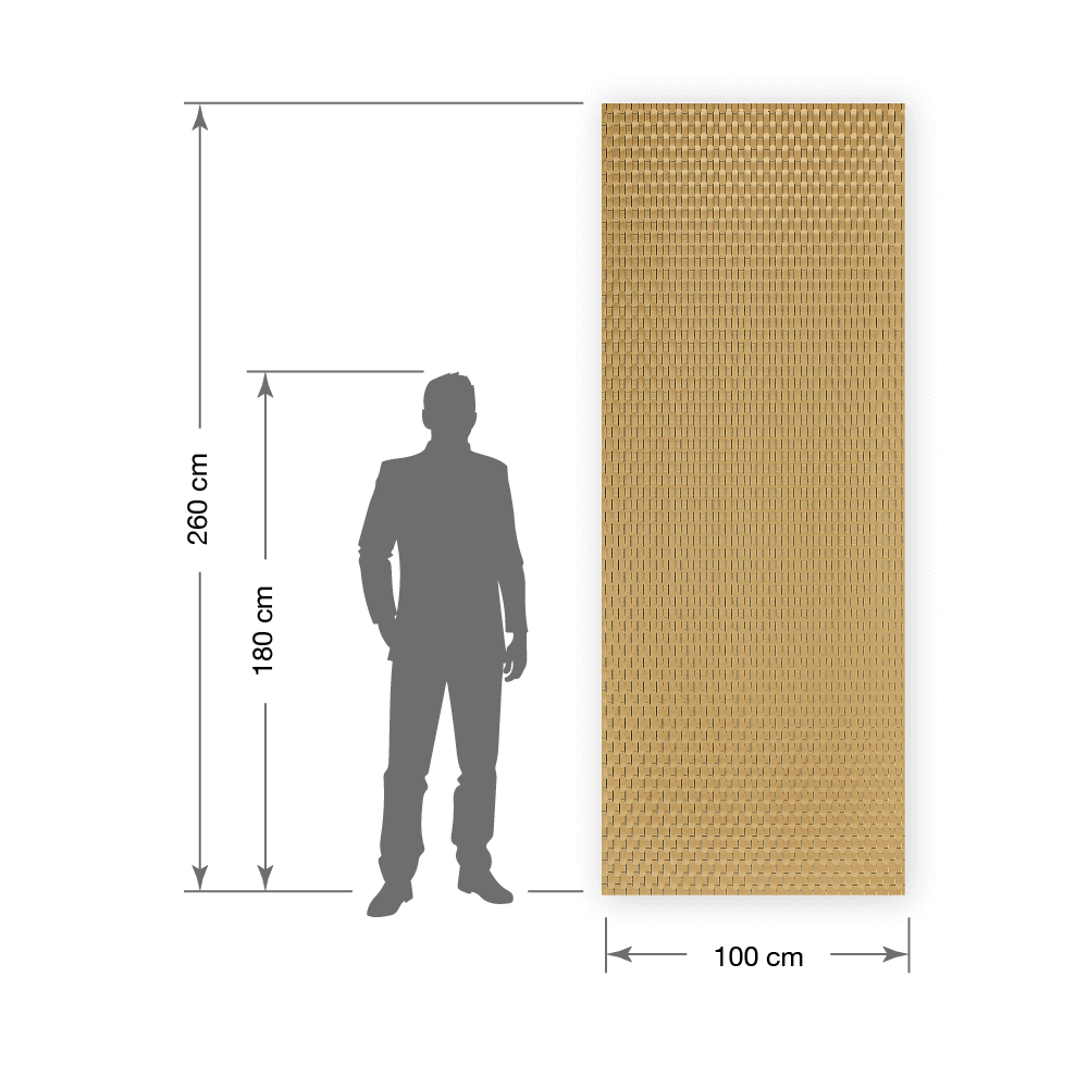 Revêtement mural WallFace 3D aspect métal 24955 RATTAN 20 Gold auto-adhésif or Revêtement mural WallFace 3D aspect métal 24955 RATTAN 20 Gold auto-adhésif or