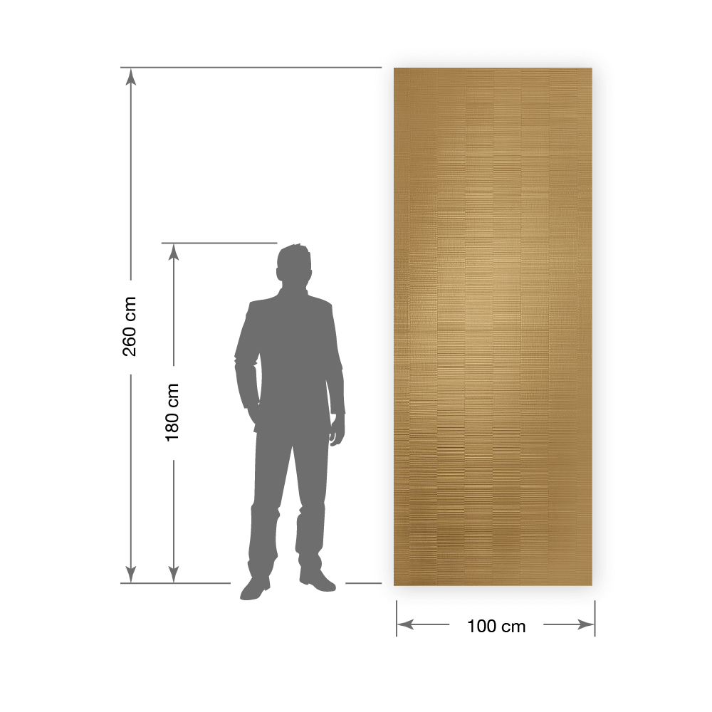 Panneau mural WallFace 3D aspect métal 24962 NOTCH Gold matt auto-adhésif or Panneau mural WallFace 3D aspect métal 24962 NOTCH Gold matt auto-adhésif or