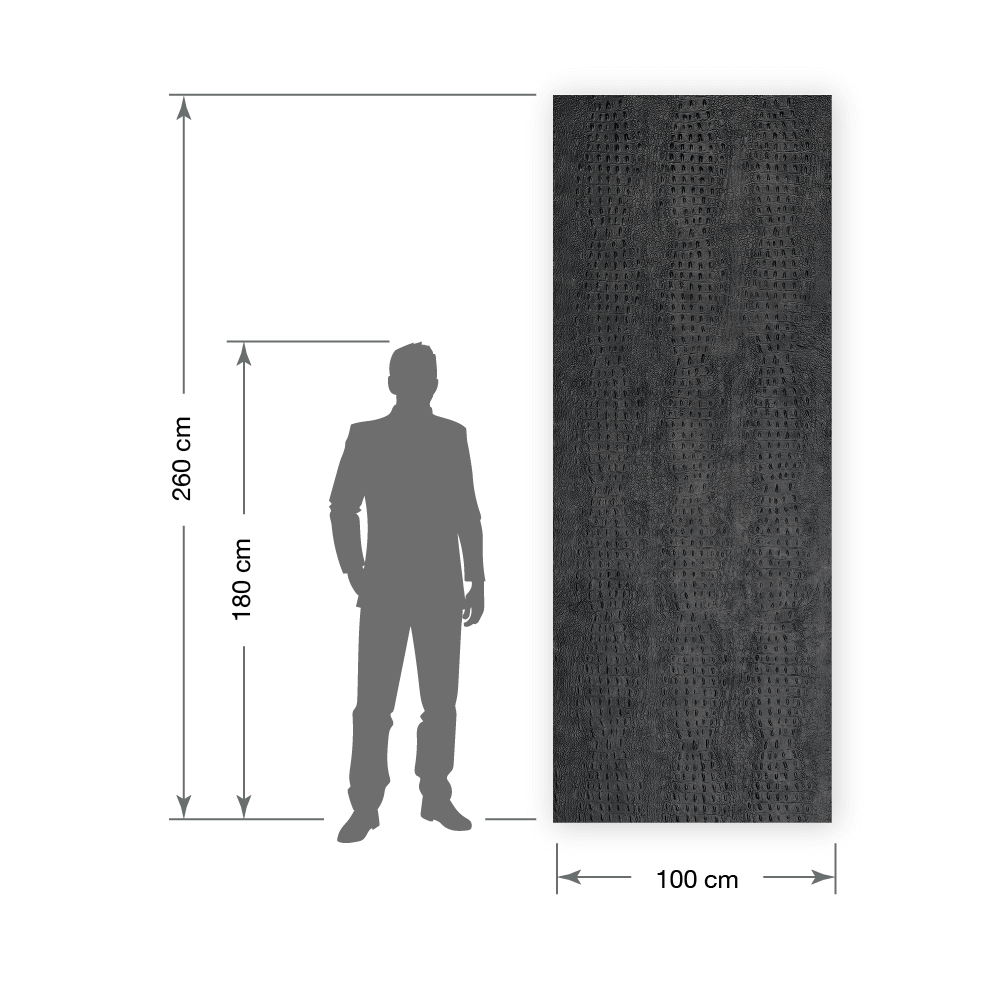 Panneau décoratif WallFace 3D aspect cuir 24964 CROCO CLASSY Black auto-adhésif noir Panneau décoratif WallFace 3D aspect cuir 24964 CROCO CLASSY Black auto-adhésif noir