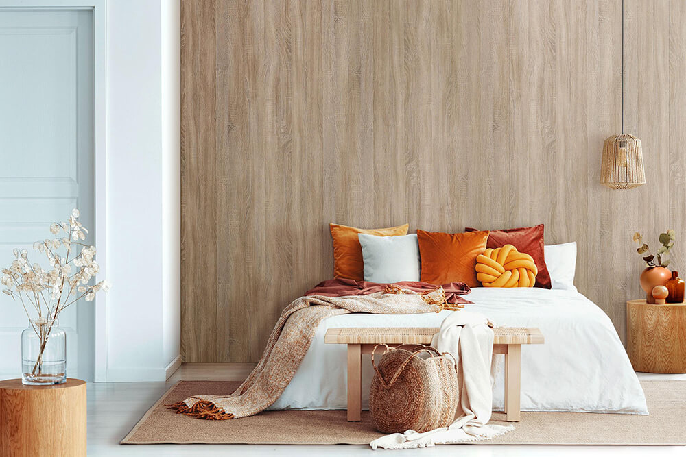 Panneau mural WallFace aspect bois 25544 OAK TREE Light Nature auto-adhésif beige Panneau mural WallFace aspect bois 25544 OAK TREE Light Nature auto-adhésif beige