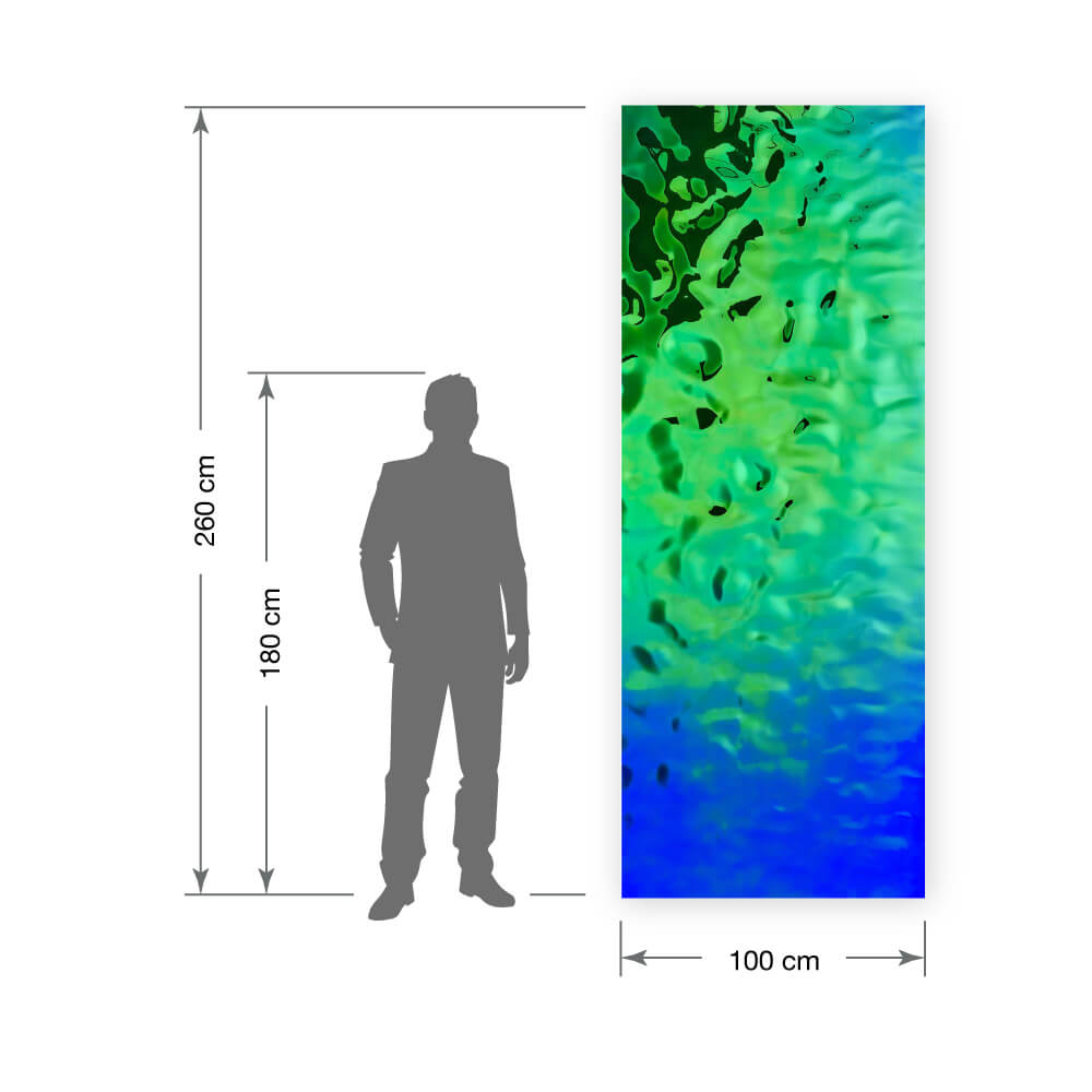 Panneau mural WallFace 3D aspect miroir 27207 OCEAN Aqua auto-adhésif vert bleu Panneau mural WallFace 3D aspect miroir 27207 OCEAN Aqua auto-adhésif vert bleu