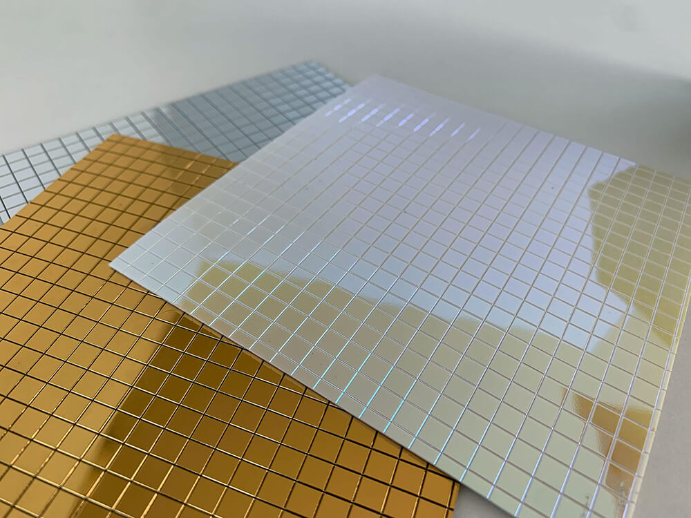 Panneau décoratif WallFace aspect métal mosaïque miroir 27373 Gold 5×5 auto-adhésif flexible or Panneau décoratif WallFace aspect métal mosaïque miroir 27373 Gold 5×5 auto-adhésif flexible or