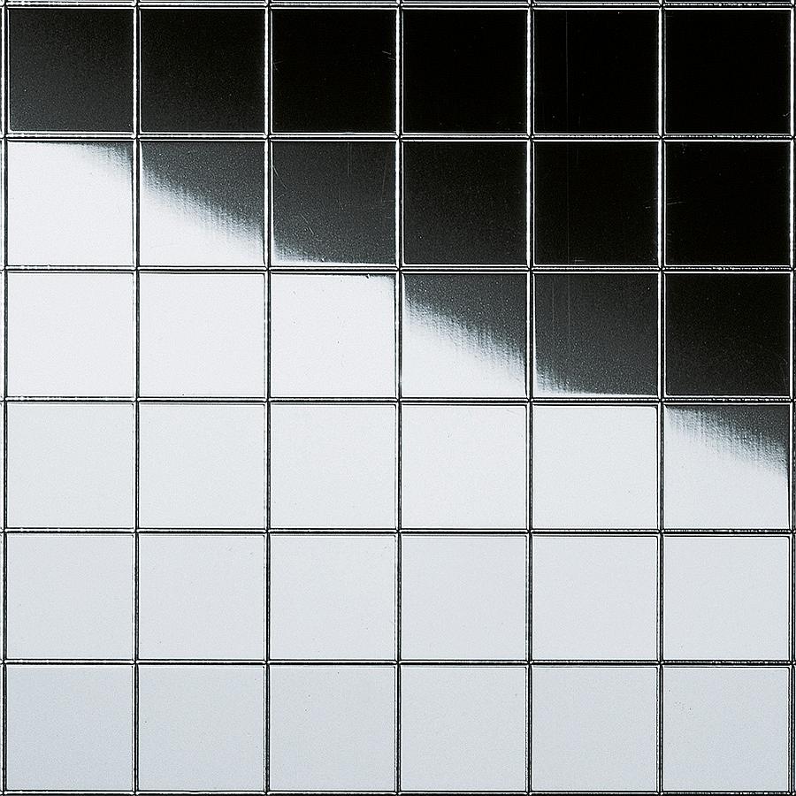 Panneau décoratif WallFace aspect métal mosaïque miroir 27378 Silver 10×10 auto-adhésif flexible argent Panneau décoratif WallFace aspect métal mosaïque miroir 27378 Silver 10×10 auto-adhésif flexible argent
