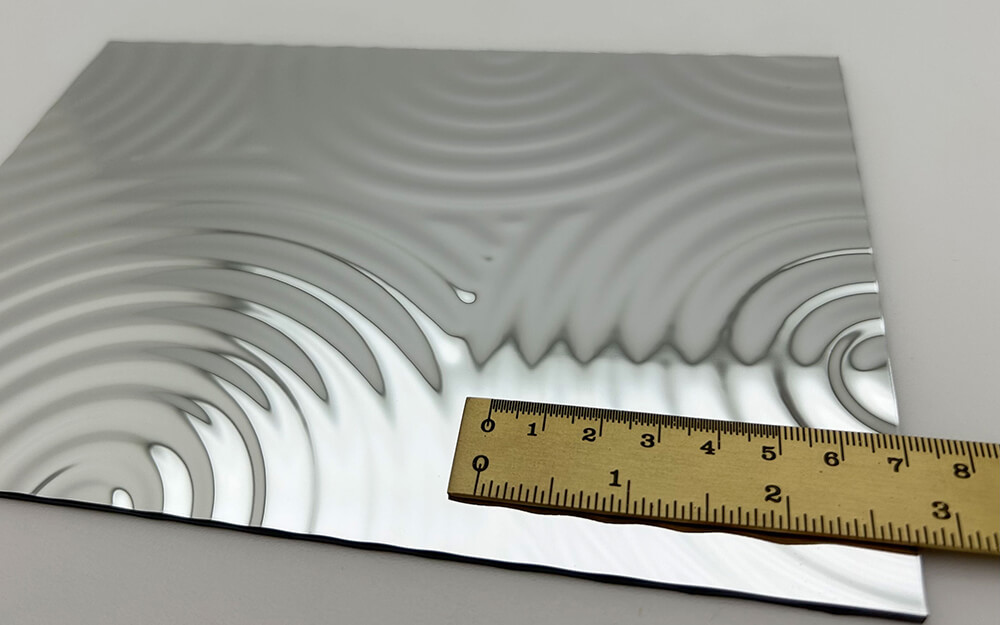 Panneau mural WallFace 3D aspect métal 29291 TARGET Silver autoadhésif argent Panneau mural WallFace 3D aspect métal 29291 TARGET Silver autoadhésif argent