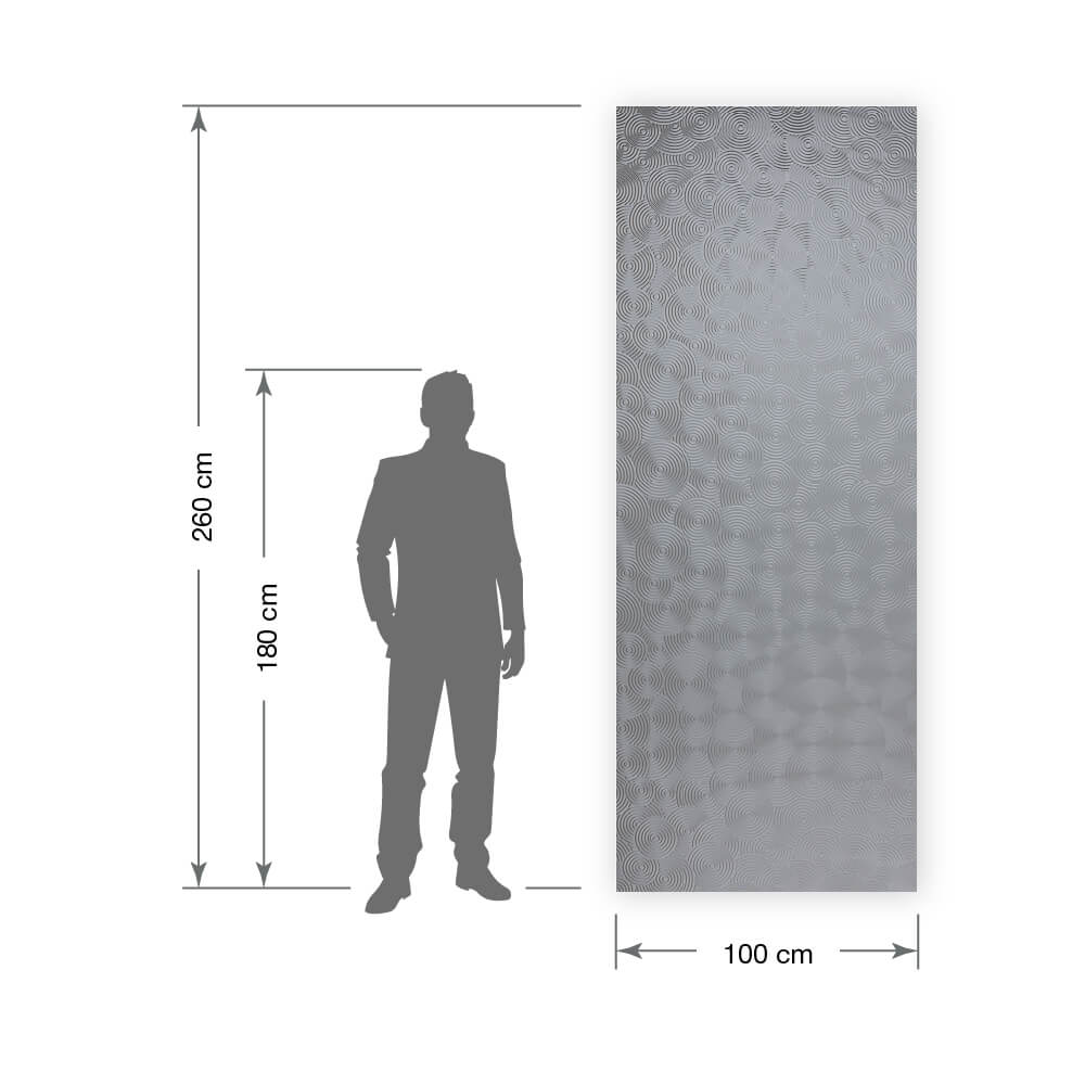 Panneau mural WallFace 3D aspect métal 29291 TARGET Silver autoadhésif argent Panneau mural WallFace 3D aspect métal 29291 TARGET Silver autoadhésif argent