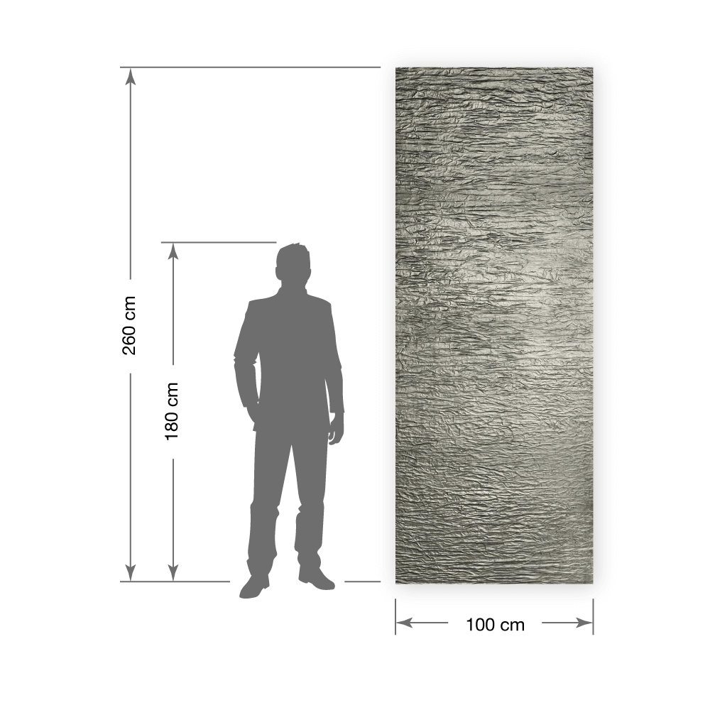 Pannello decorativo WallFace 3D aspetto metallico 19523 CRASHED OLD Platin autoadesivo grigio argento Pannello decorativo WallFace 3D aspetto metallico 19523 CRASHED OLD Platin autoadesivo grigio argento