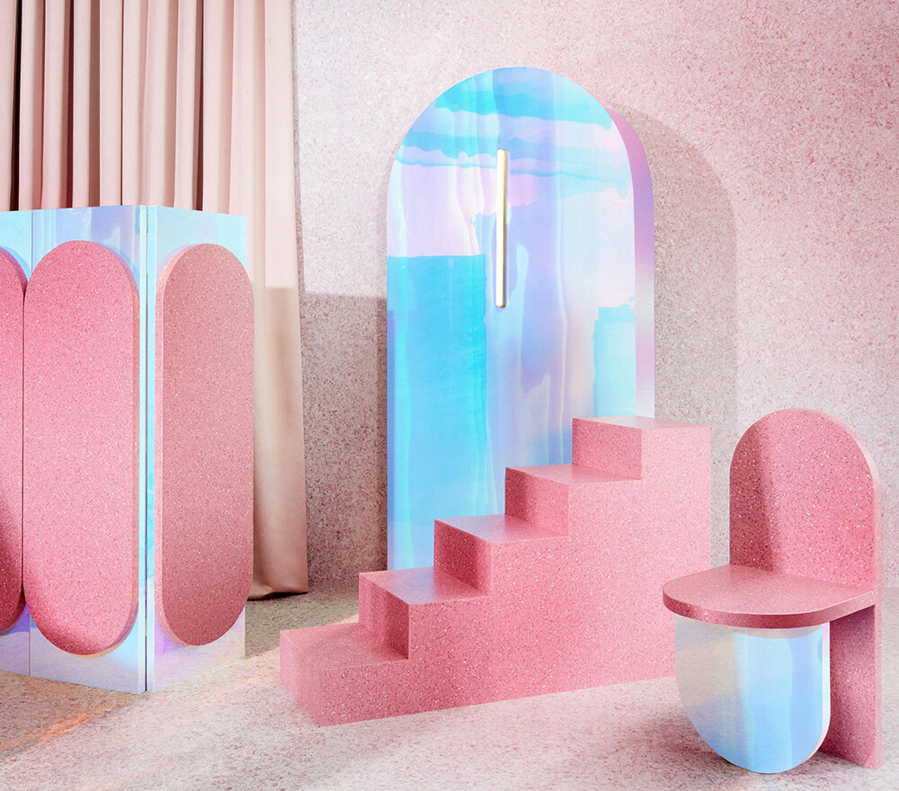 Pannello murale WallFace aspetto a specchio 21272 Hollywood Blue autoadesivo blu viola Pannello murale WallFace aspetto a specchio 21272 Hollywood Blue autoadesivo blu viola