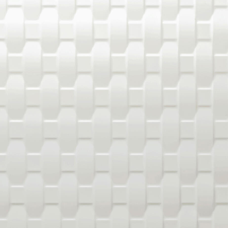 Rivestimento murale WallFace 3D aspetto plastica 24954 RATTAN 20 Snow White matt autoadesivo bianco Rivestimento murale WallFace 3D aspetto plastica 24954 RATTAN 20 Snow White matt autoadesivo bianco