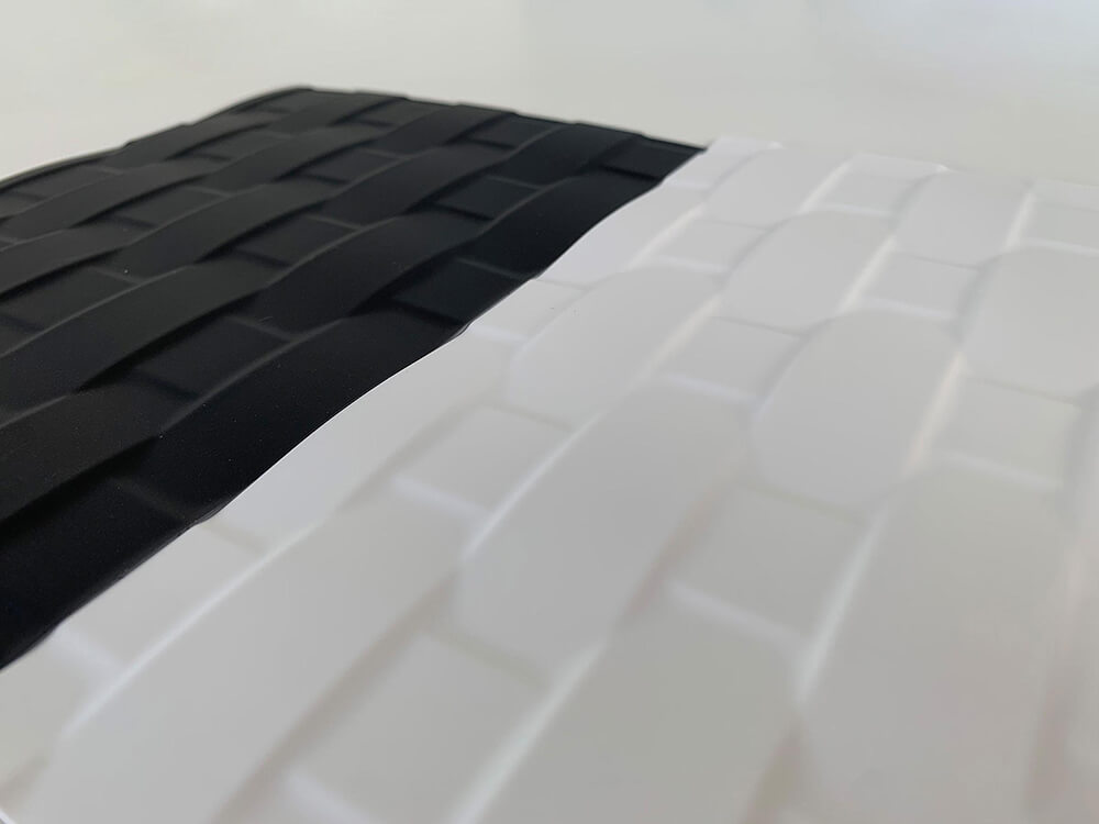 Rivestimento murale WallFace 3D aspetto plastica 24954 RATTAN 20 Snow White matt autoadesivo bianco Rivestimento murale WallFace 3D aspetto plastica 24954 RATTAN 20 Snow White matt autoadesivo bianco