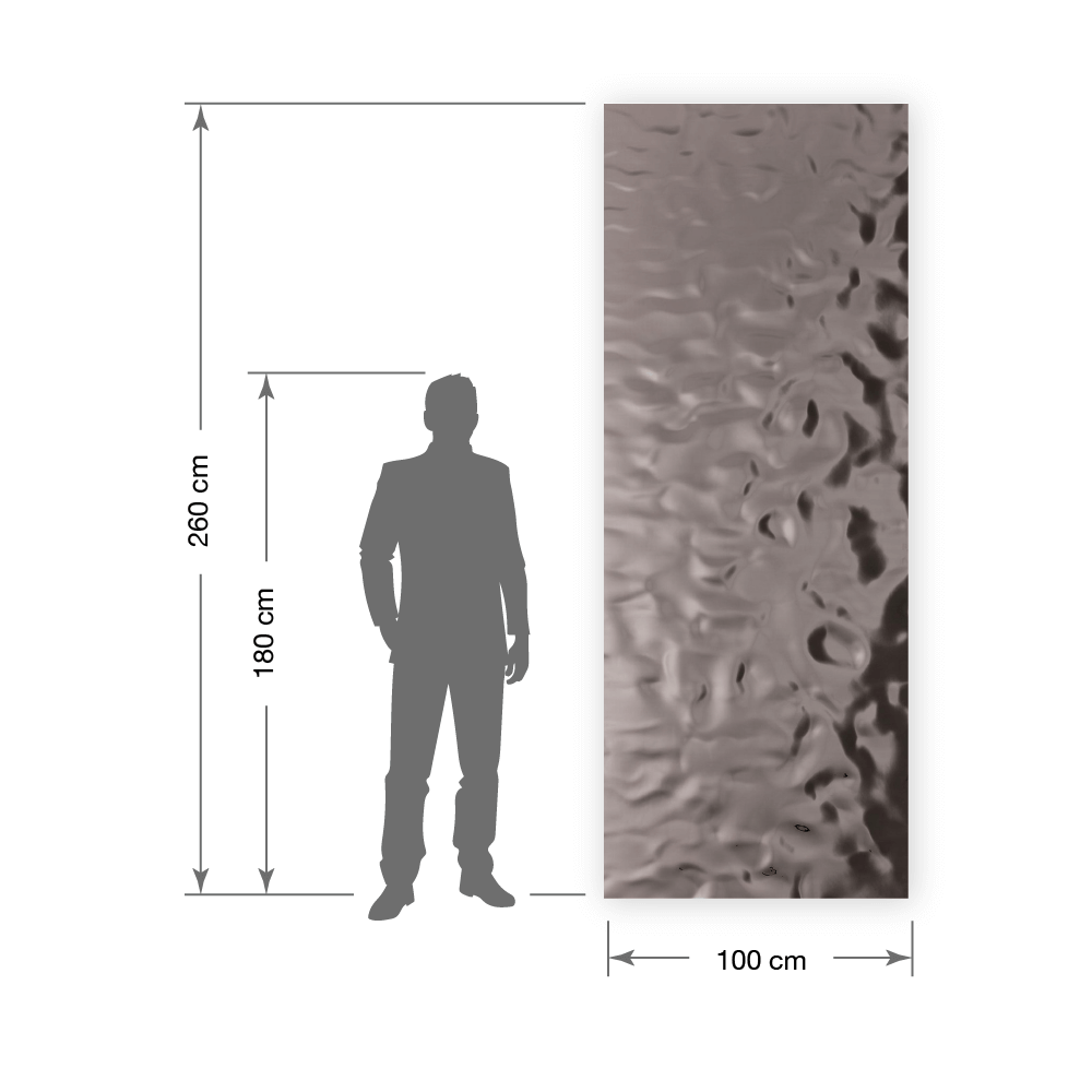 Pannello murale WallFace 3D aspetto a specchio 27049 OCEAN Anthracite AR autoadesivo grigio Pannello murale WallFace 3D aspetto a specchio 27049 OCEAN Anthracite AR autoadesivo grigio