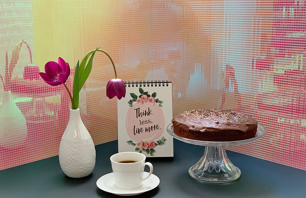 Pannello decorativo WallFace aspetto mosaico a specchio 27376 Hollywood 5×5 autoadesivo flessibile rosa giallo Pannello decorativo WallFace aspetto mosaico a specchio 27376 Hollywood 5×5 autoadesivo flessibile rosa giallo