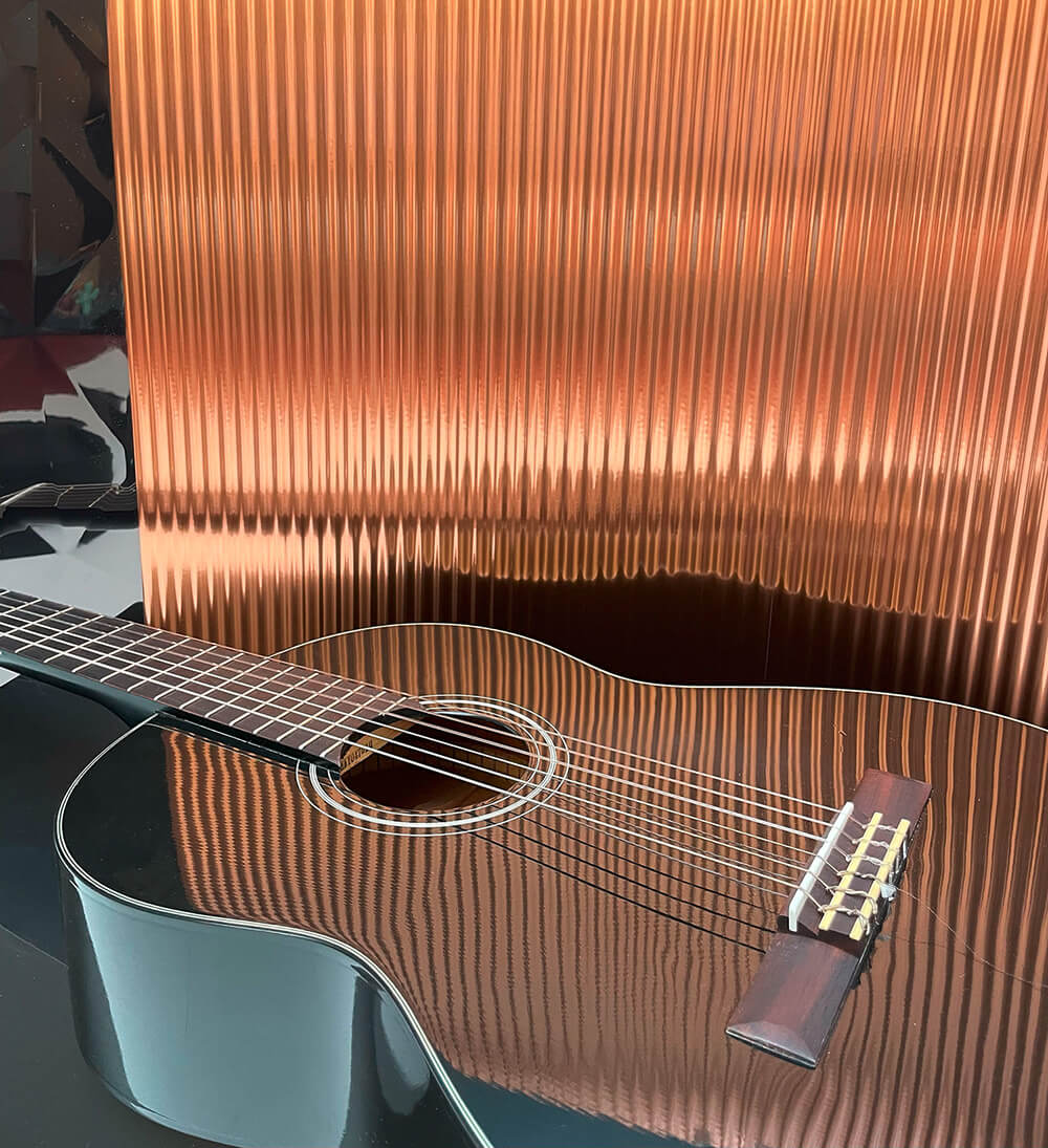 Pannello murale WallFace 3D aspetto metallico 29204 WAVE 12 Copper brushed AR autoadesivo rame bronzo Pannello murale WallFace 3D aspetto metallico 29204 WAVE 12 Copper brushed AR autoadesivo rame bronzo