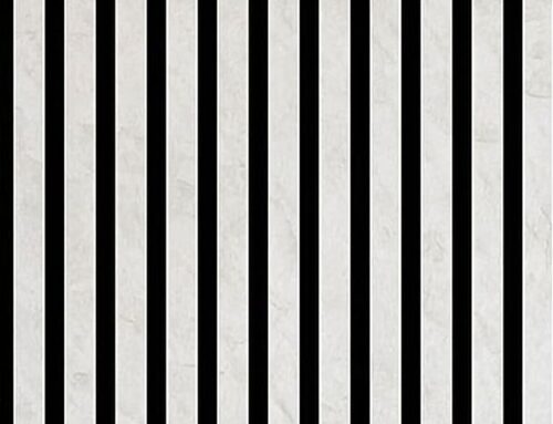 Pannello acustico WallFace 3D a lamelle doghe 30681 Chalk Light bianco nero