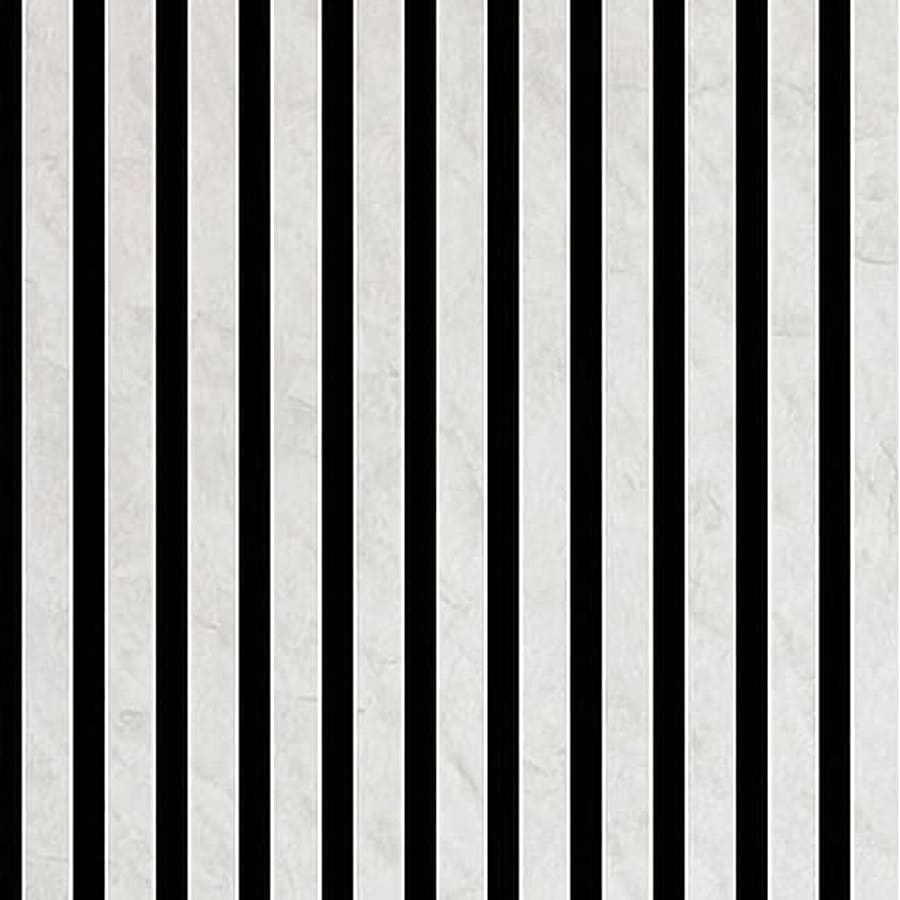 Pannello acustico WallFace 3D a lamelle doghe 30681 Chalk Light bianco nero