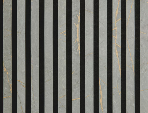Pannello acustico WallFace 3D a lamelle doghe 30683 LIMESTONE Grey grigio nero