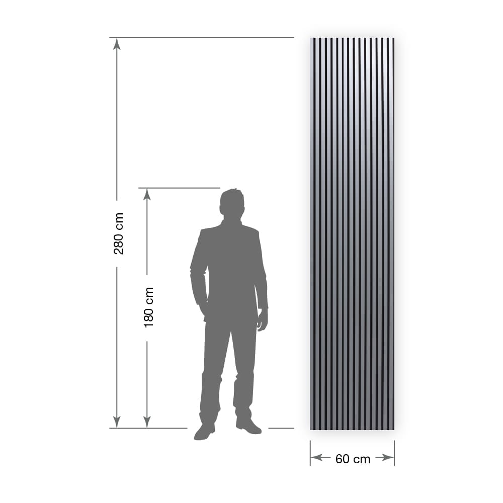 Pannello acustico WallFace 3D a lamelle doghe 30707 Fashion Grey AR grigio nero Pannello acustico WallFace 3D a lamelle doghe 30707 Fashion Grey AR grigio nero