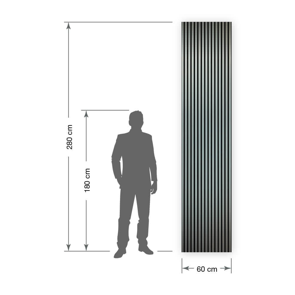 Pannello acustico WallFace 3D a lamelle doghe 30709 Silver brushed argento nero Pannello acustico WallFace 3D a lamelle doghe 30709 Silver brushed argento nero