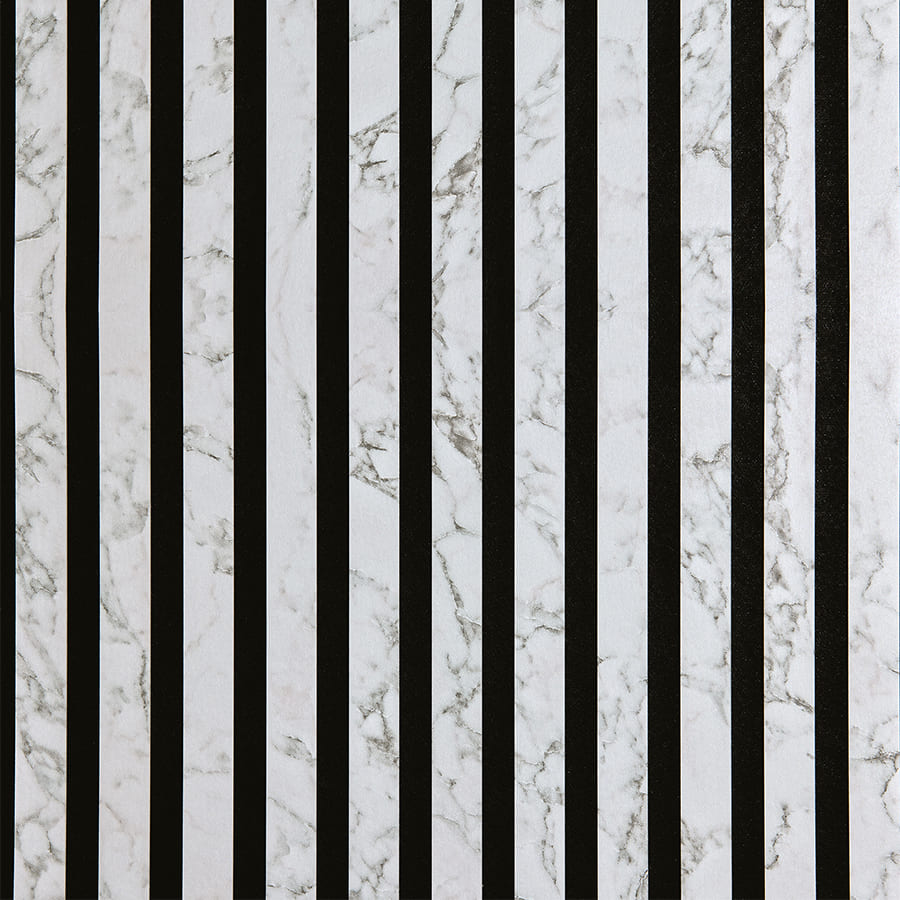 Pannello acustico WallFace 3D a lamelle doghe 31127 MARBLE White bianco nero