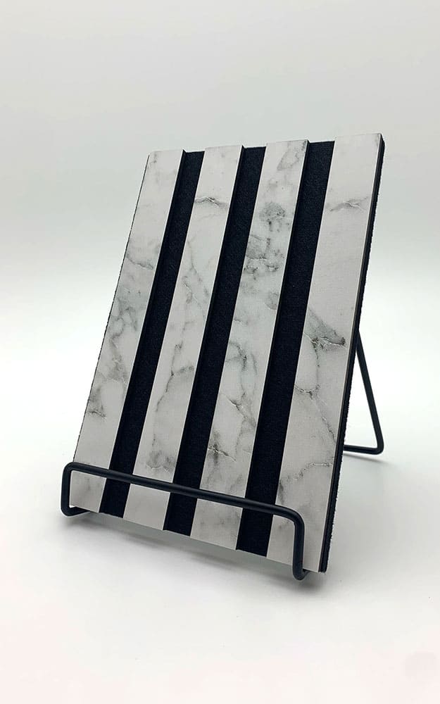 Pannello acustico WallFace 3D a lamelle doghe 31127 MARBLE White bianco nero Pannello acustico WallFace 3D a lamelle doghe 31127 MARBLE White bianco nero