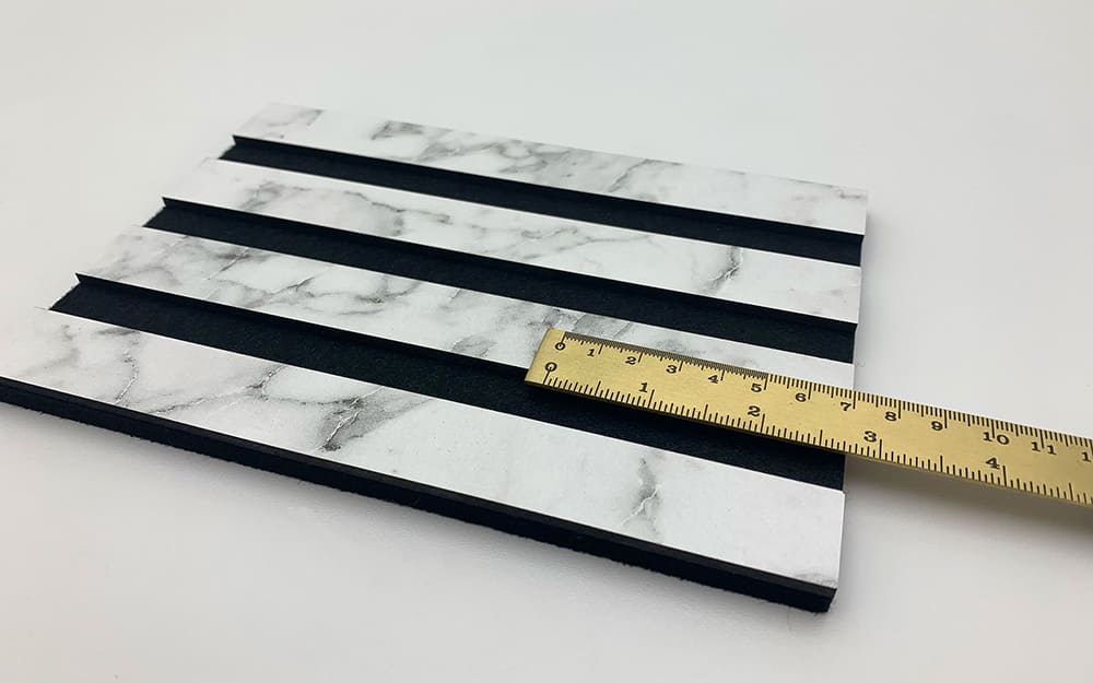 Pannello acustico WallFace 3D a lamelle doghe 31127 MARBLE White bianco nero Pannello acustico WallFace 3D a lamelle doghe 31127 MARBLE White bianco nero
