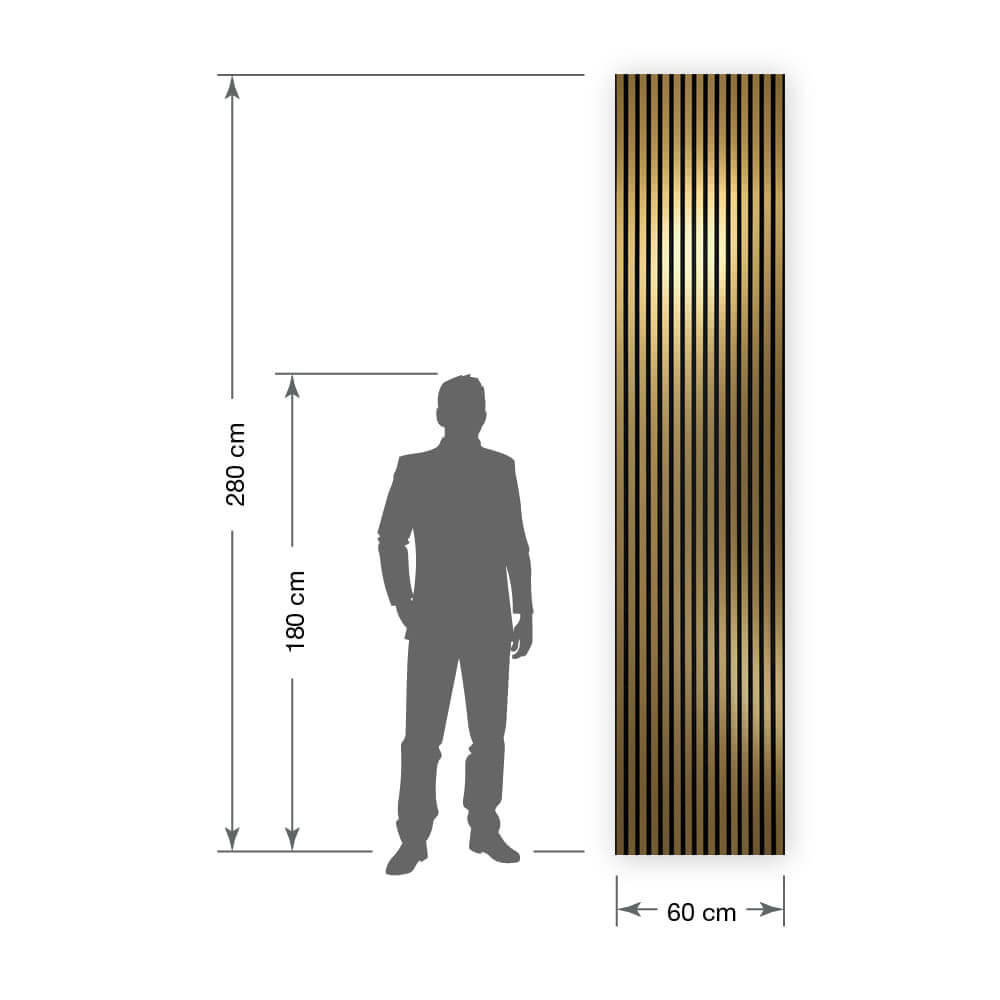 Pannello acustico WallFace 3D a lamelle doghe 31132 Brass brushed matt AR oro nero Pannello acustico WallFace 3D a lamelle doghe 31132 Brass brushed matt AR oro nero