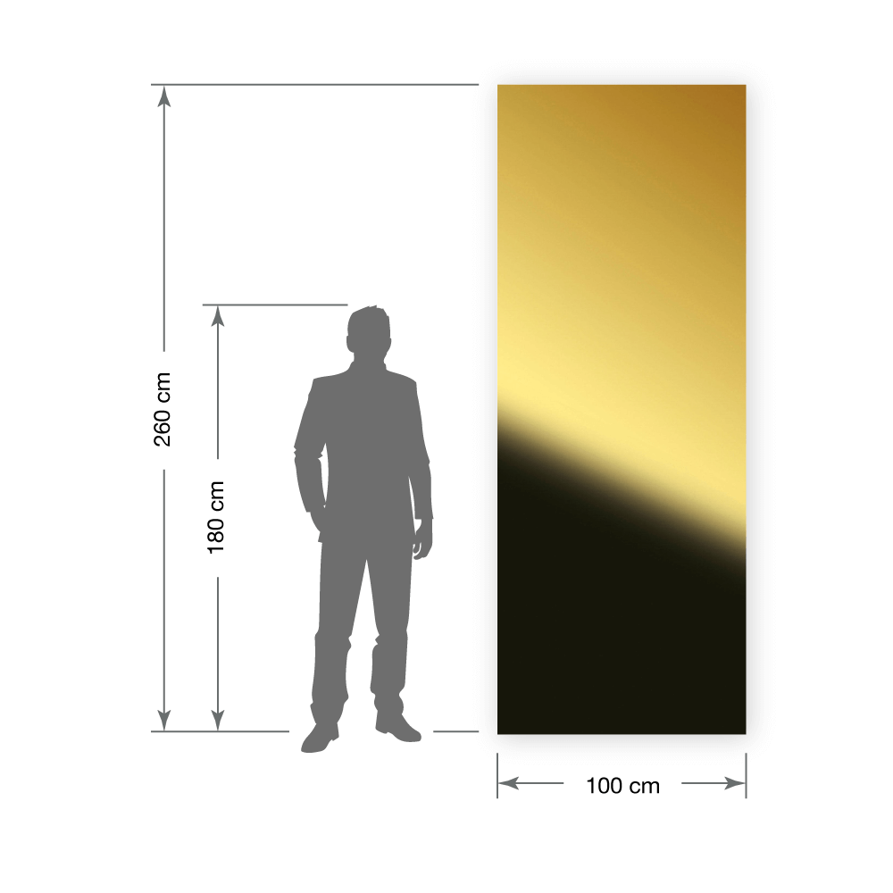Pannello decorativo WallFace aspetto metallo a specchio 10139 Brass AR autoadesivo oro Pannello decorativo WallFace aspetto metallo a specchio 10139 Brass AR autoadesivo oro