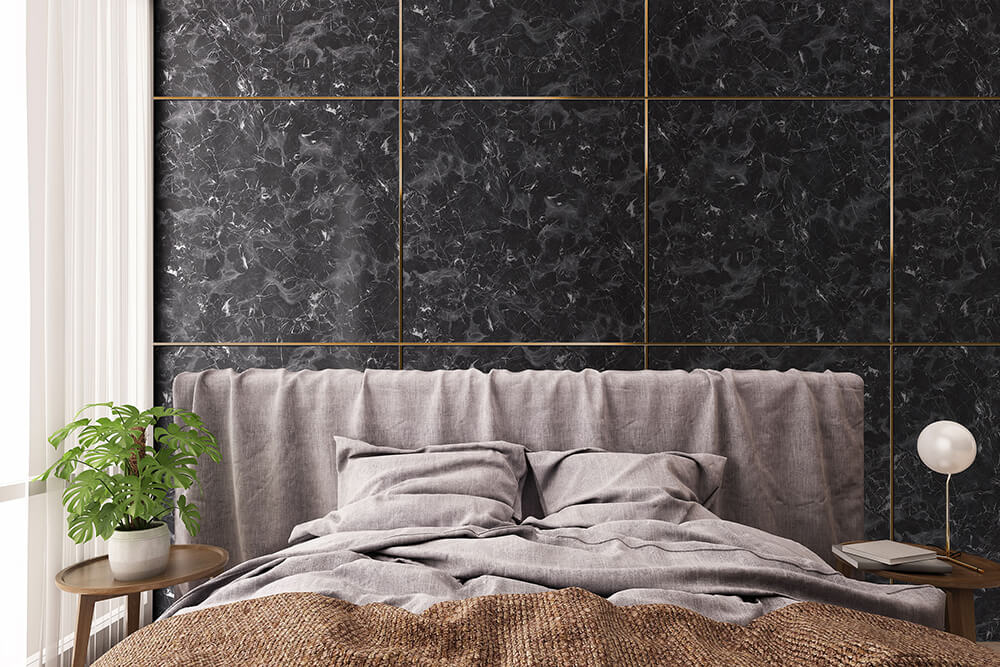 Pannello murale WallFace aspetto marmoreo 22635 MARBLE Black matt AR autoadesivo nero Pannello murale WallFace aspetto marmoreo 22635 MARBLE Black matt AR autoadesivo nero