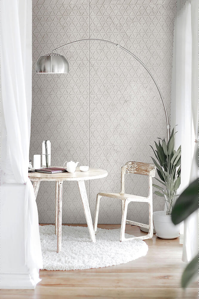 Pannello decorativo WallFace 3D aspetto tessile 22720 CUBE VELVET Pearl autoadesivo grigio Pannello decorativo WallFace 3D aspetto tessile 22720 CUBE VELVET Pearl autoadesivo grigio