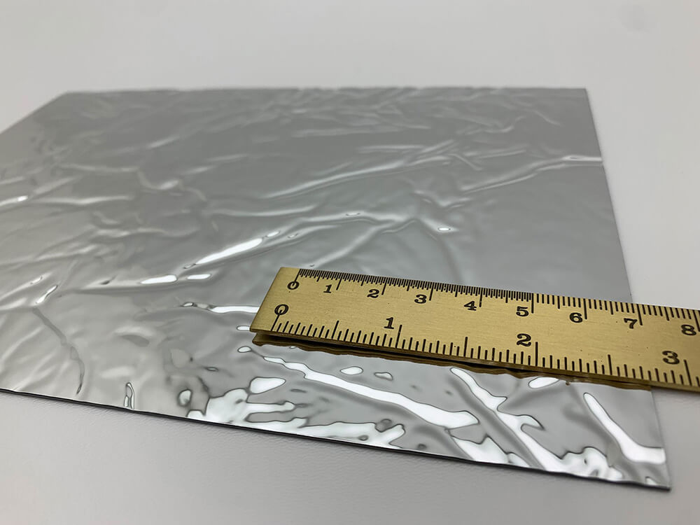 Pannello decorativo WallFace 3D aspetto metallico 24945 CREPA Silver autoadesivo argento Pannello decorativo WallFace 3D aspetto metallico 24945 CREPA Silver autoadesivo argento