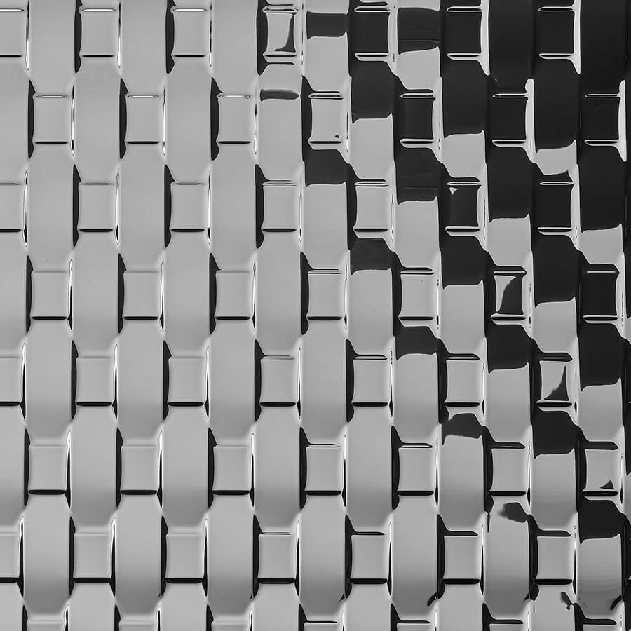 Rivestimento murale WallFace 3D aspetto metallico 24956 RATTAN 20 Silver autoadesivo argento Rivestimento murale WallFace 3D aspetto metallico 24956 RATTAN 20 Silver autoadesivo argento