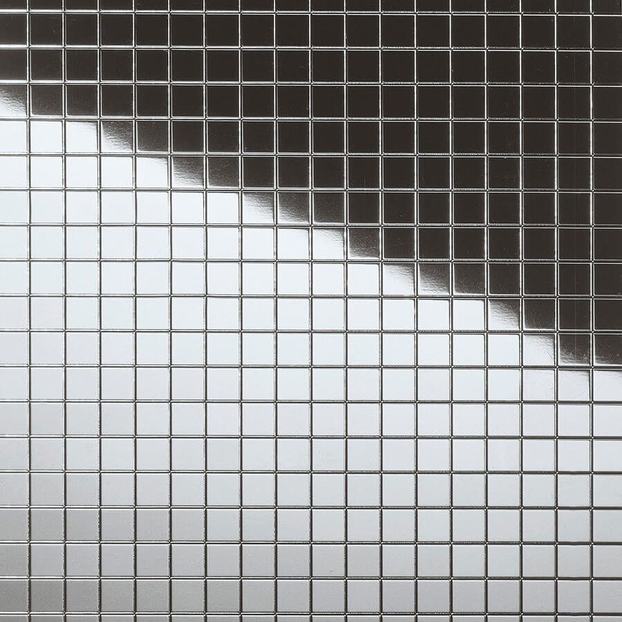 Pannello decorativo WallFace aspetto metallo mosaico a specchio 27377 Silver 5×5 autoadesivo flessibile argento Pannello decorativo WallFace aspetto metallo mosaico a specchio 27377 Silver 5×5 autoadesivo flessibile argento