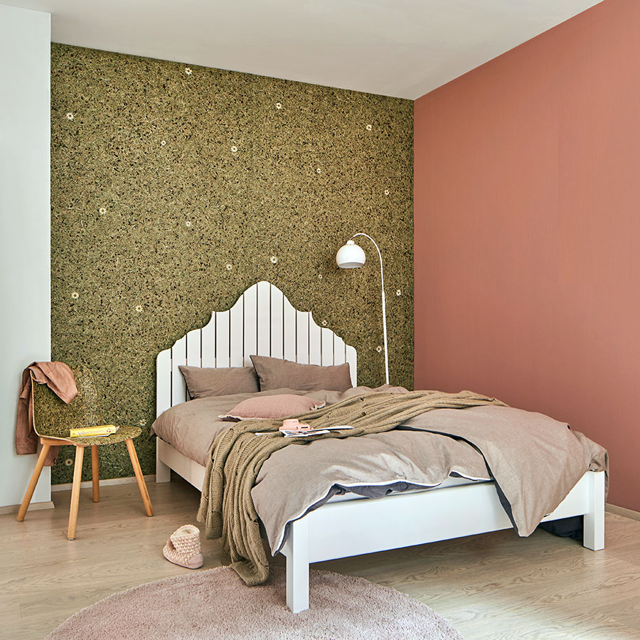 Rivestimento murale WallFace arredamento naturale del prato alpino AL-11004 ALPINE White Daisy autoadesivo marrone beige Rivestimento murale WallFace arredamento naturale del prato alpino AL-11004 ALPINE White Daisy autoadesivo marrone beige