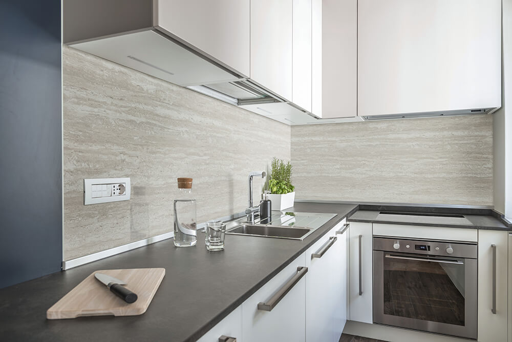 Dekorpaneel WallFace Stein Optik 19339 DM Travertin selbstklebend grau Dekorpaneel WallFace Stein Optik 19339 DM Travertin selbstklebend grau