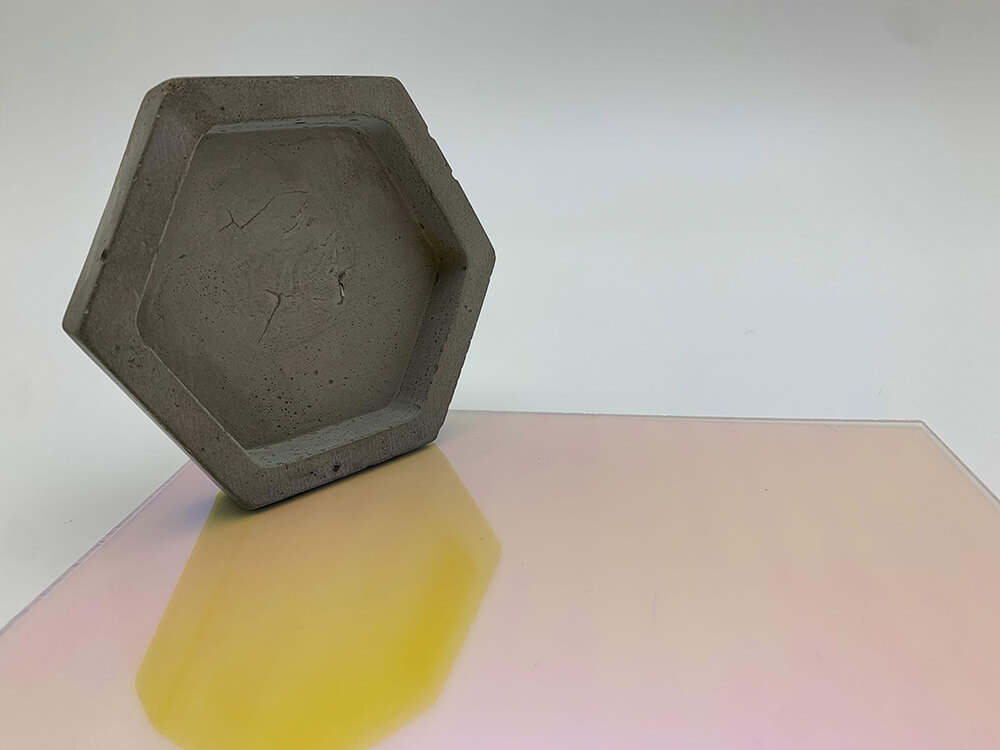 Wandpaneel WallFace Glas Optik 23116 Hollywood gelb rosa Wandpaneel WallFace Glas Optik 23116 Hollywood gelb rosa