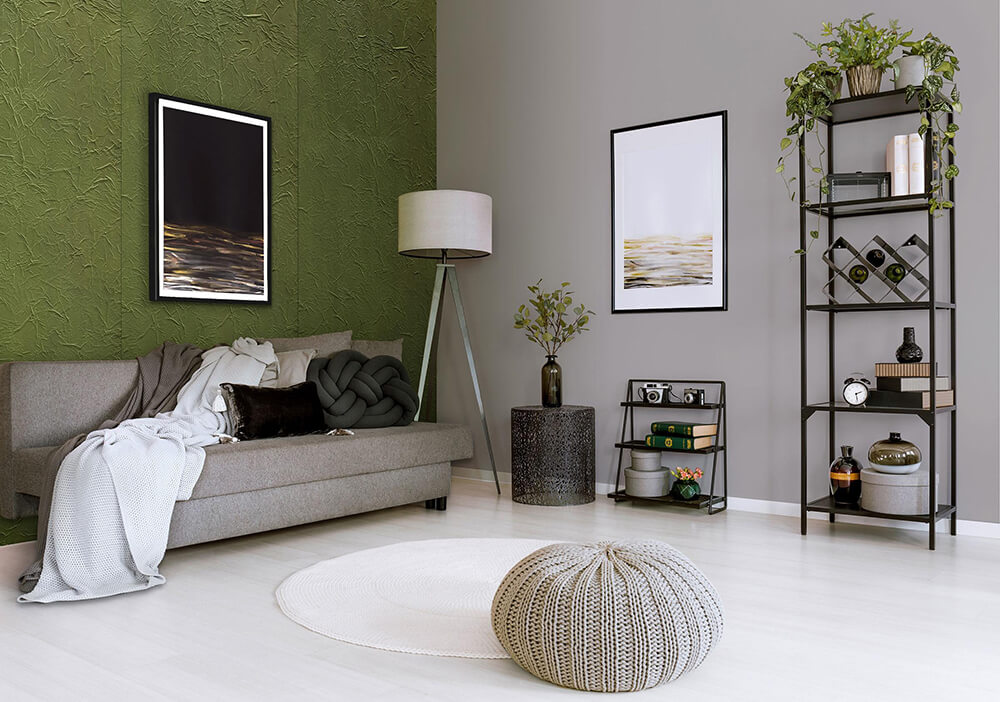 Dekorpaneel WallFace Textil Optik 22735 CREPA VELVET Avocado Antigrav grün Dekorpaneel WallFace Textil Optik 22735 CREPA VELVET Avocado Antigrav grün