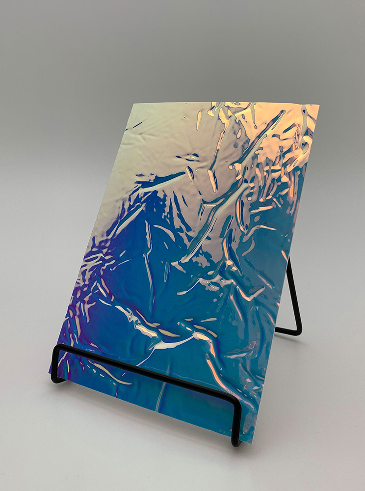 Wandpaneel WallFace 3D Metalloptik 29021 CREPA Hollywood Blue selbstklebend blau lila Wandpaneel WallFace 3D Metalloptik 29021 CREPA Hollywood Blue selbstklebend blau lila
