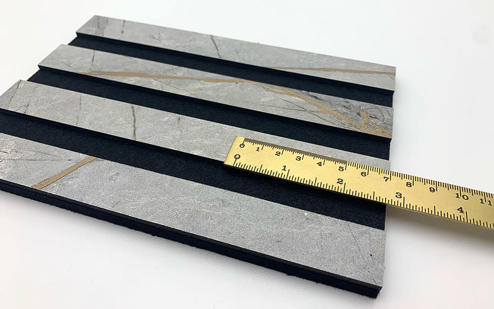 Akustikpaneel WallFace Lamellen Stein Optik 30683 LIMESTONE Grey grau schwarz Akustikpaneel WallFace Lamellen Stein Optik 30683 LIMESTONE Grey grau schwarz