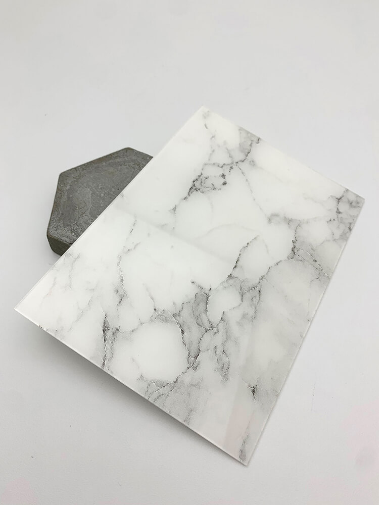 Wandpaneel WallFace Marmor Glas Optik 19345 MARBLE White AR+ selbstklebend weiß grau Wandpaneel WallFace Marmor Glas Optik 19345 MARBLE White AR+ selbstklebend weiß grau