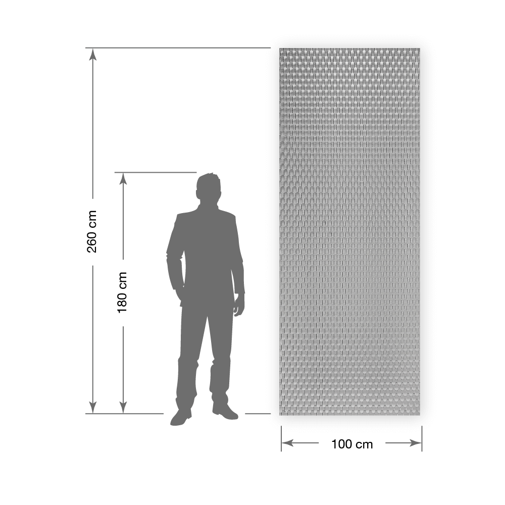 Wandverkleidung WallFace 3D Metall Optik 24956 RATTAN 20 Silver selbstklebend silber Wandverkleidung WallFace 3D Metall Optik 24956 RATTAN 20 Silver selbstklebend silber