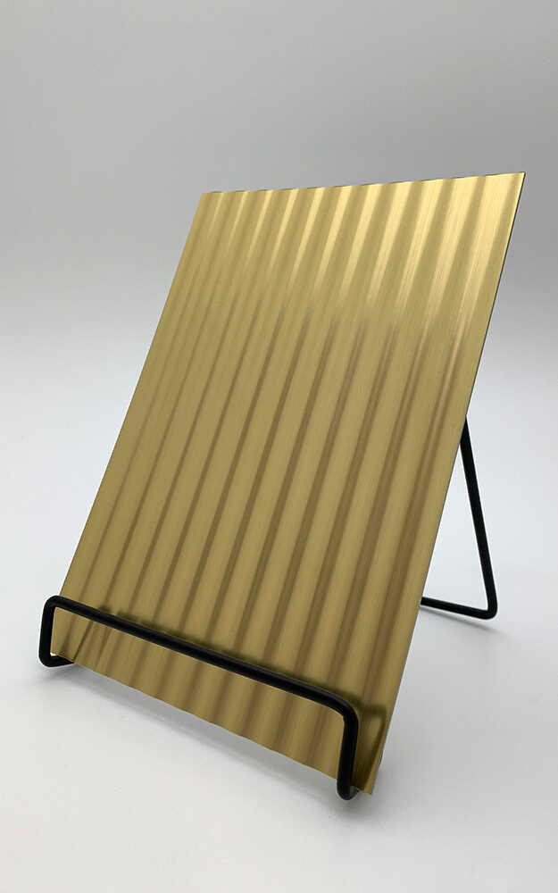 Wandpaneel WallFace 3D Metalloptik 29206 WAVE 12 Brass brushed matt AR selbstklebend gold Wandpaneel WallFace 3D Metalloptik 29206 WAVE 12 Brass brushed matt AR selbstklebend gold